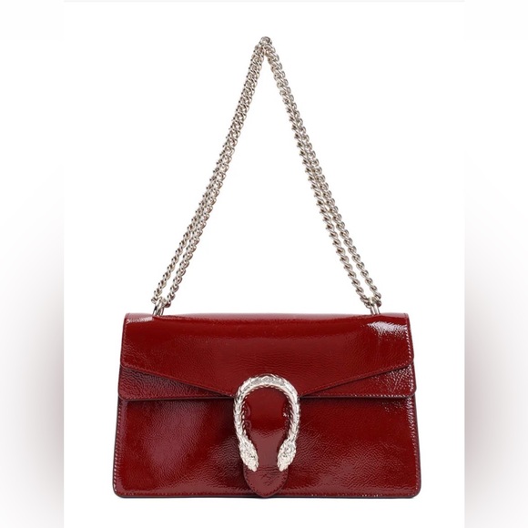 Gucci Shiny Burgundy Leather Shoulder Bag - Picture 3 of 4